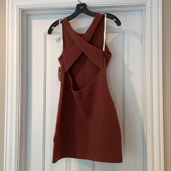 Abercrombie Scuba Cross-Back Elevated Knit Mini Dress. NWT - Picture 5 of 6
